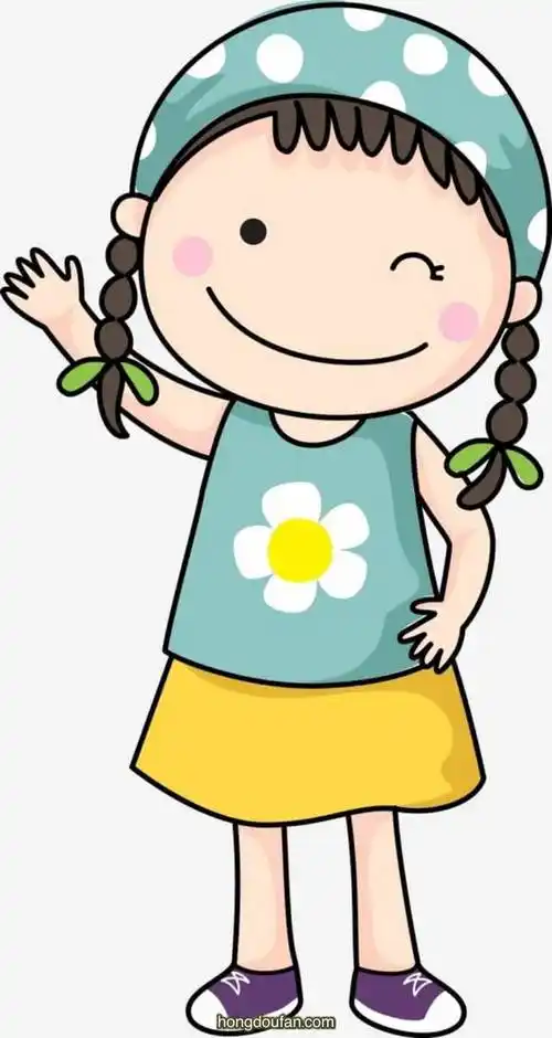 打招呼的小妹妹要如何画可爱女生简笔画大全