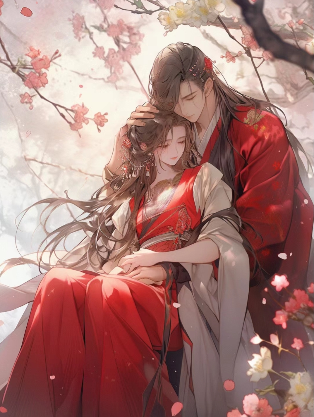 古风情侣图:时光静好,与君语;细水流年,与君同;繁华落尽,与君老.