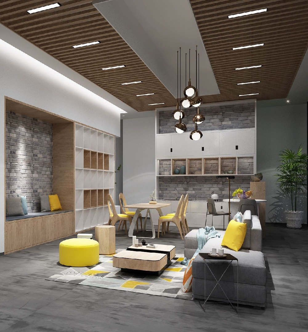 根据办公室的室内结构,办公室的职能分区