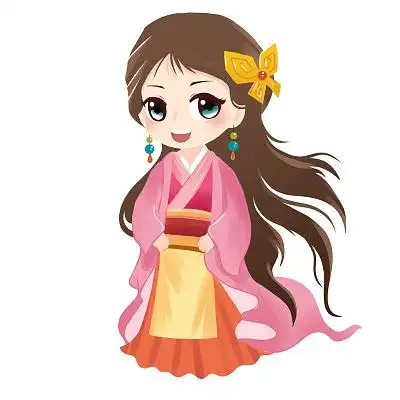 古风q版女孩元素古风女孩古风女孩古装女孩