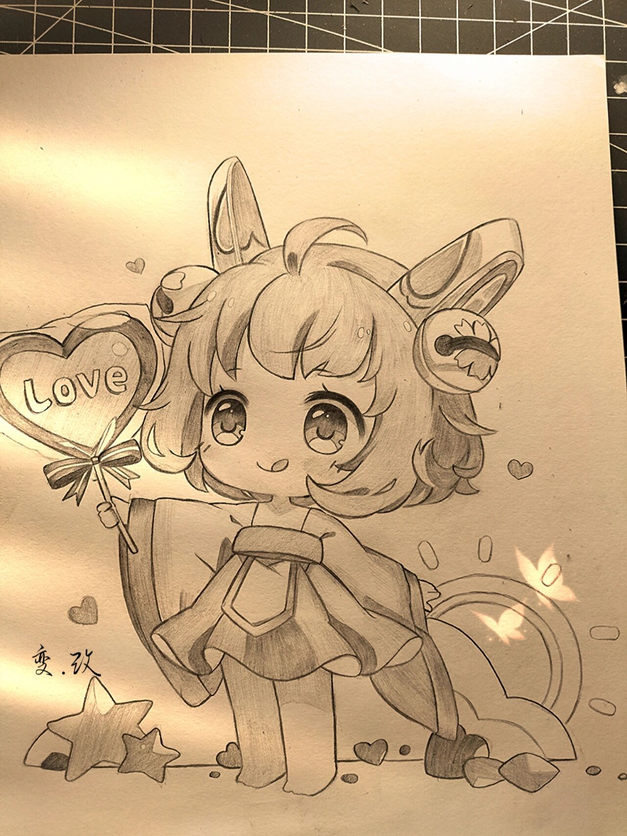 这次画的蔡文姬越看越可爱 这么可爱的蔡文姬打一下应该会哭很久吧