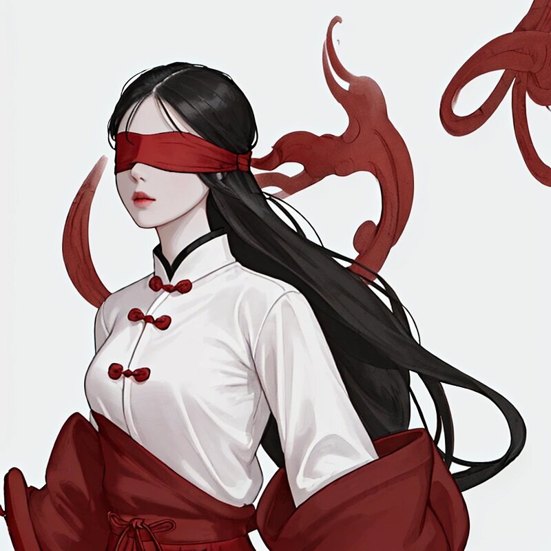 ai绘画有点东西# #国风# #国风头像# #蒙眼# #女生头像# #小众头像