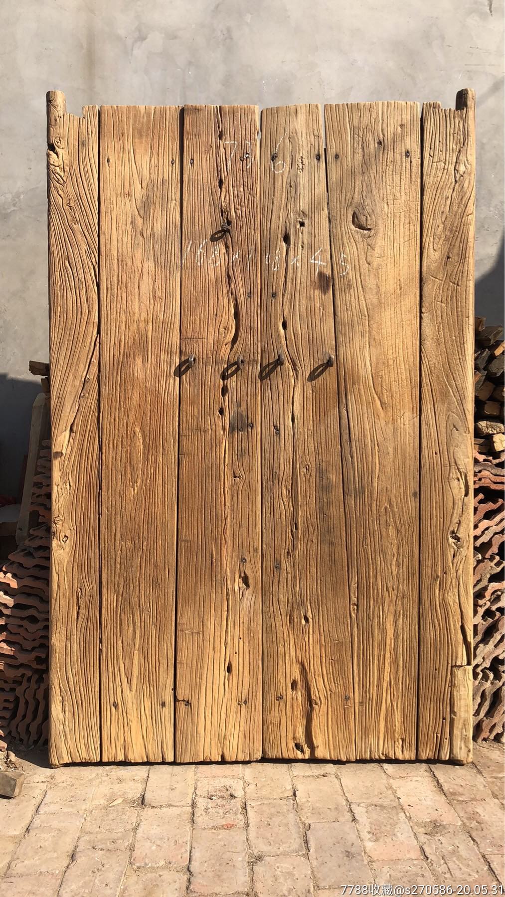 老榆木门板原木旧木板实木风化板复古怀旧楼梯踏板吧台板茶台茶桌