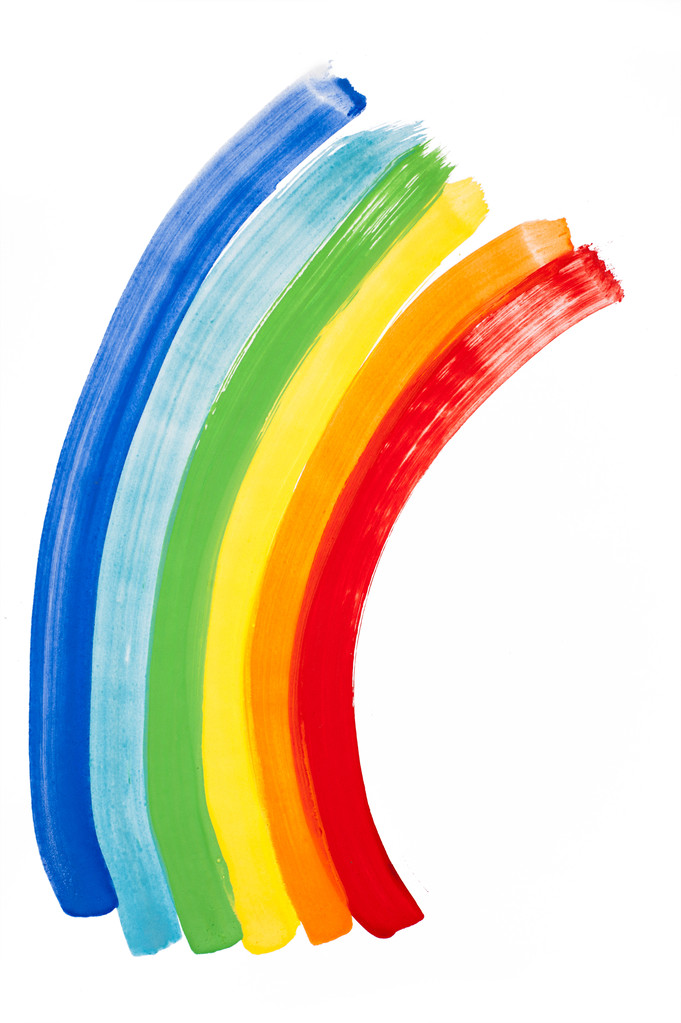彩虹.水彩纸上绘图