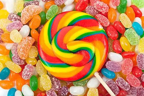 颜色鲜艳的彩色糖果