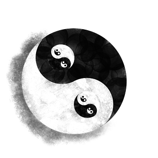 三伏天养生食物摄影图海报银耳羹健康甜品矢量古典太极八卦图背景太极