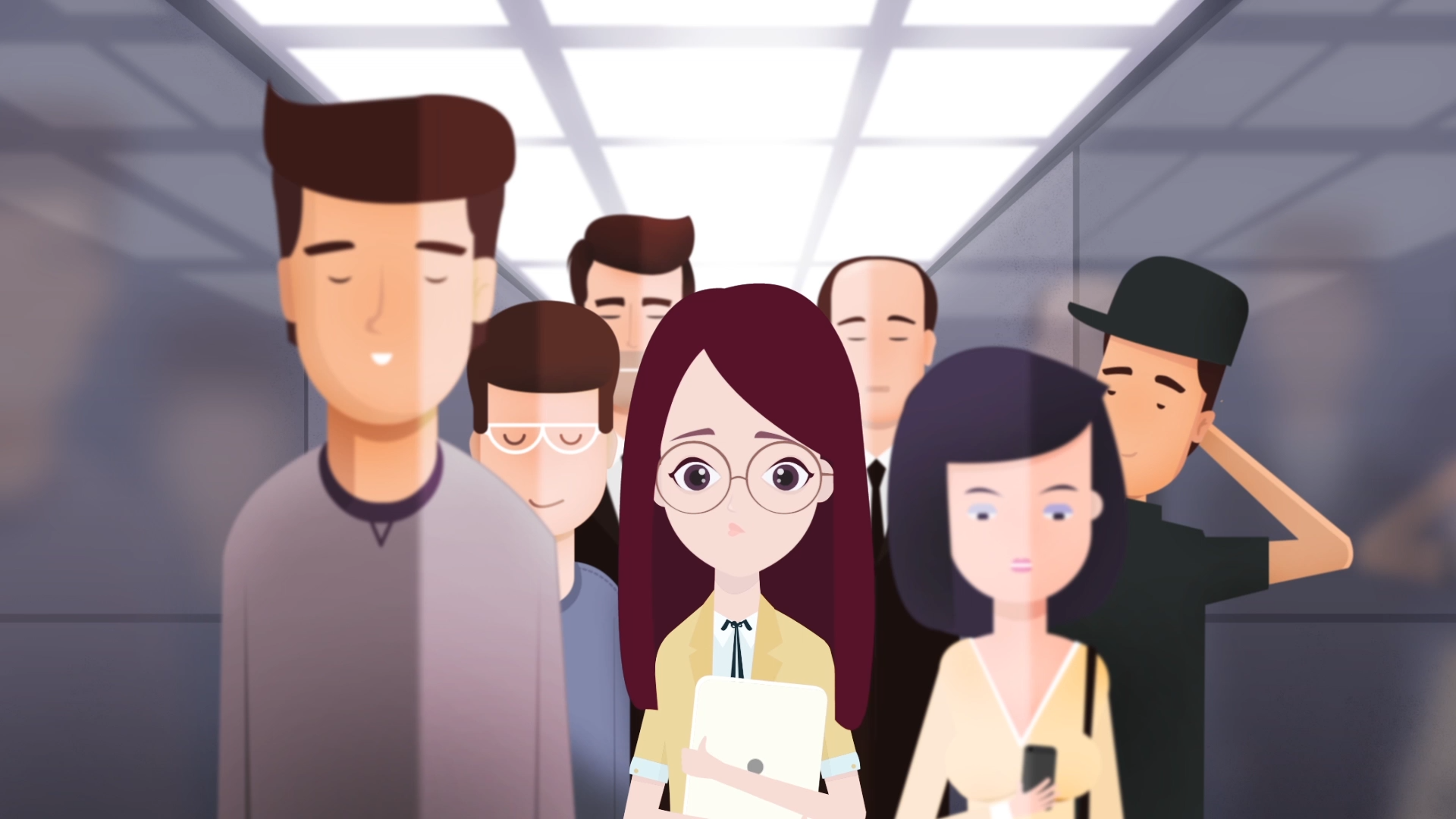 插画风格mg动画广告|影视|motion graphic|五彩斑斓的黑 - 原创作品