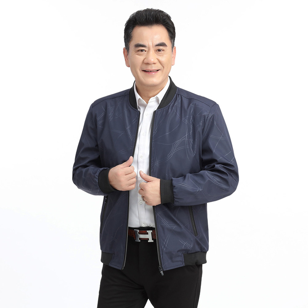 爸爸外套男春秋薄款中年男士夹克40岁50中老年男装休闲秋季上衣服