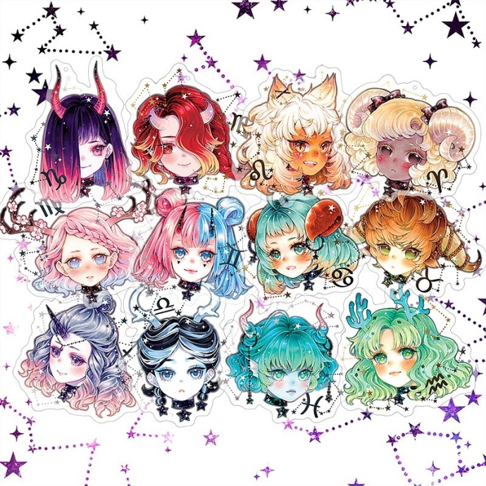 十二星座专属马克笔手绘,要被她们美哭了,快来对号入座吧