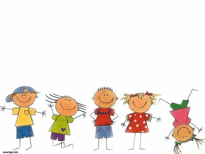 白色可爱的小孩 ppt背景图片 免费下载