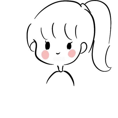 超可爱的女生闺蜜简笔画头像