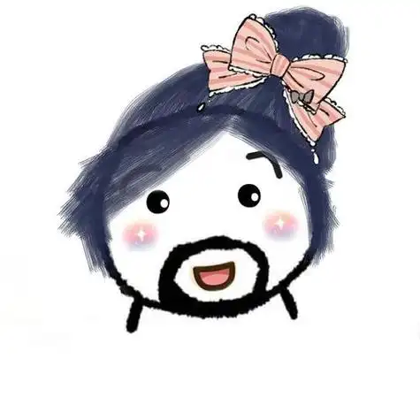 五彩发色的胡子大叔头像搞笑沙雕头像素材头像