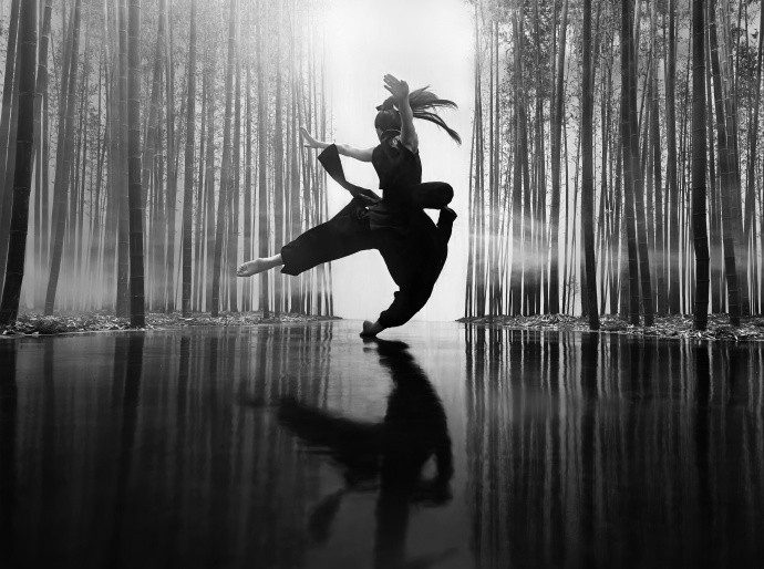 舞蹈手机电影化境#  电影《化境》中,黑白水墨风格的充满了中式美学的