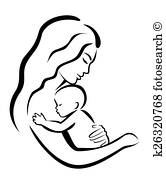 简笔画妈妈出生宝宝