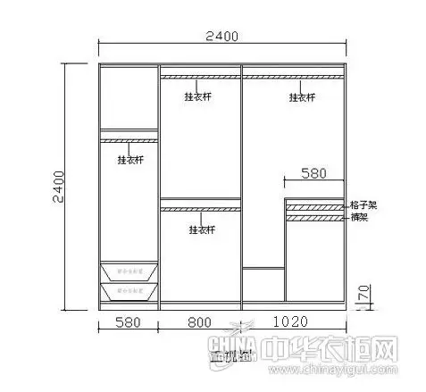 剖析整体衣柜内部结构 尺寸和大小需合理设计