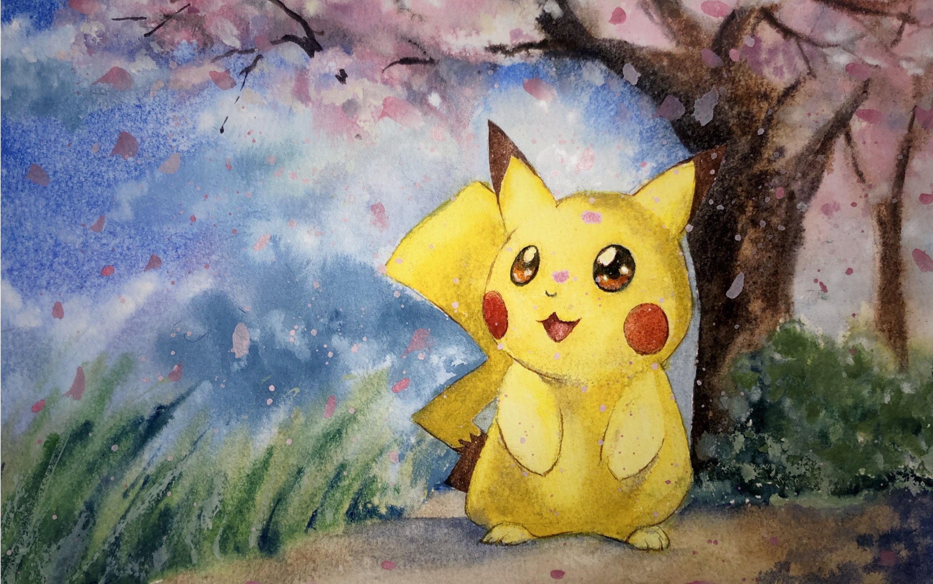 【水彩】皮卡丘教程
