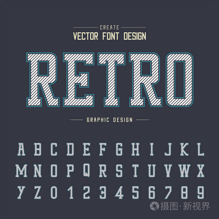 背景字母和文字图形艺术设计上的字体和字母向量.