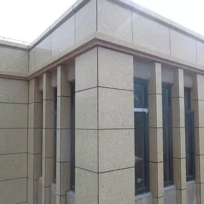 黄金麻外墙干挂石材品质可靠荔枝面黄金麻