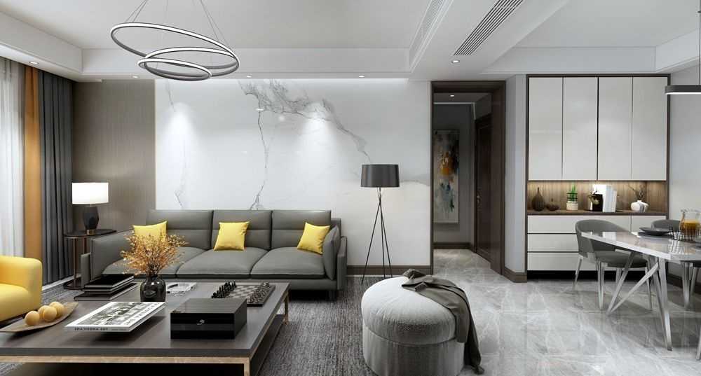 新贵都万体景苑140平现代简约风格三室户装修效果图