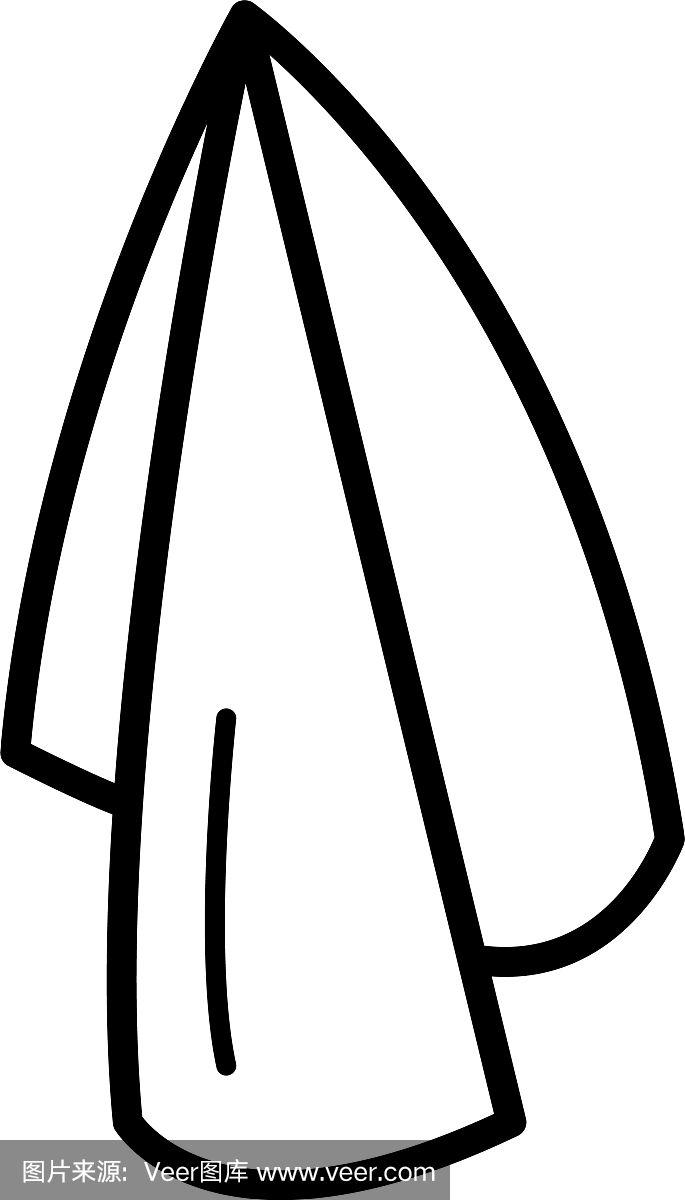 湿毛巾图标轮廓风格