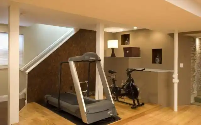 健身房跑步机摆设效果图