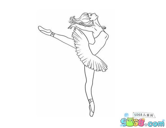 儿童画画简笔画芭蕾舞公主