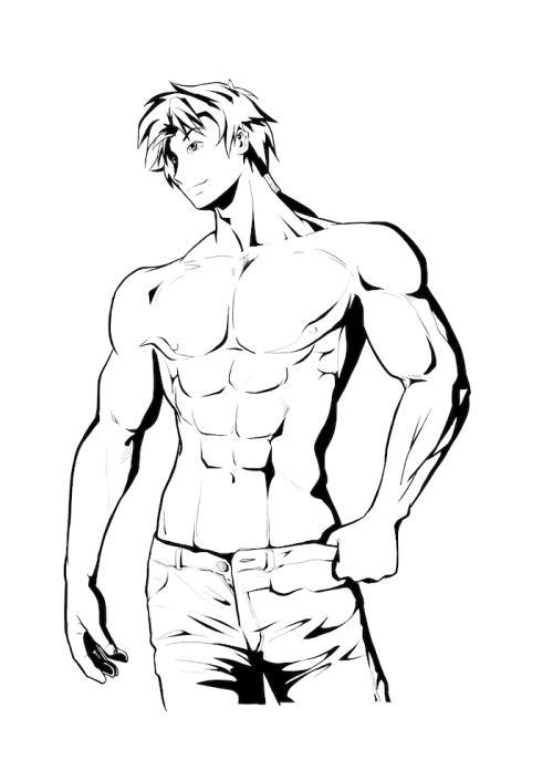 帮我找到肌肉哥的简笔画肌肉男简笔画卡通肌肉男简笔画集人体骨骼肌肉