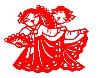 民族镂空pvc玻璃贴纸人物中国风民族娃娃剪纸堆糖美好生活研究所傣族