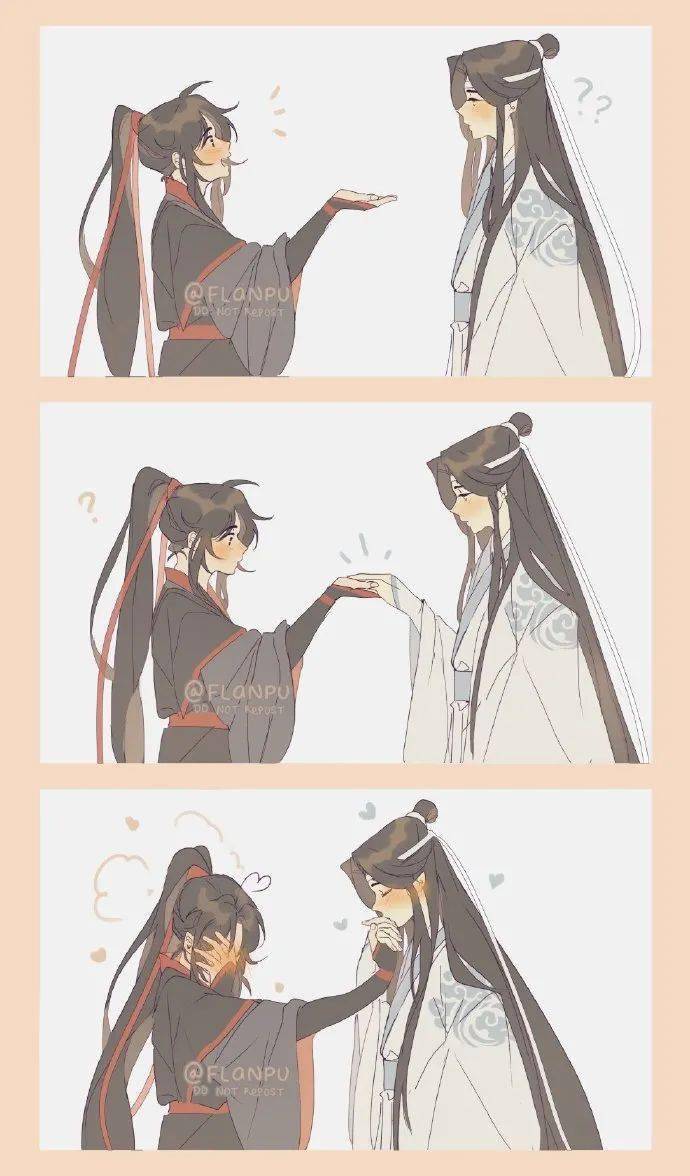 忘羡# 亲手手太苏啦,甜死啦!