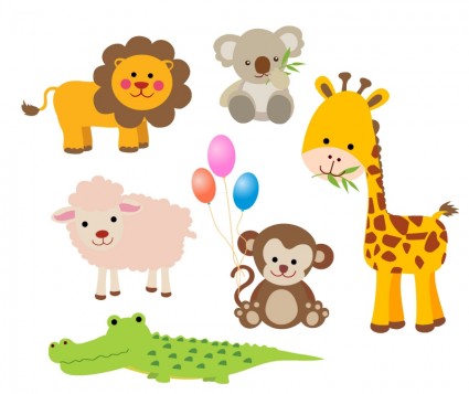 动物集-矢量卡通-免费矢量 免费下载