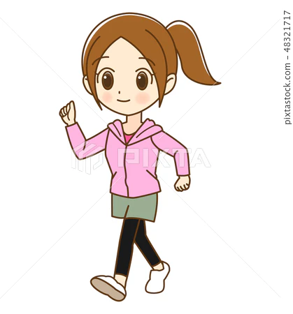 插图素材: 一个女人走路 查看全部