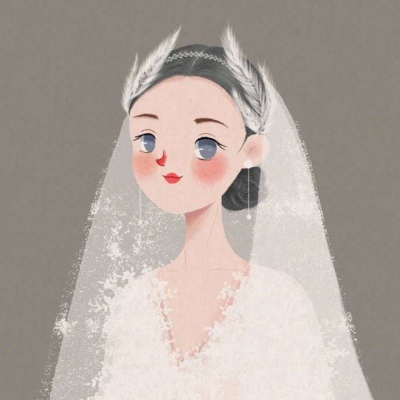 婚纱女头动漫,卡通头像图片