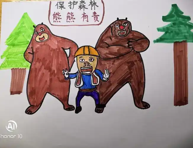 保护森林,熊熊有责.