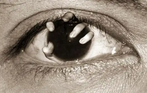 恐怖噩梦失明把握眼睛宏观手