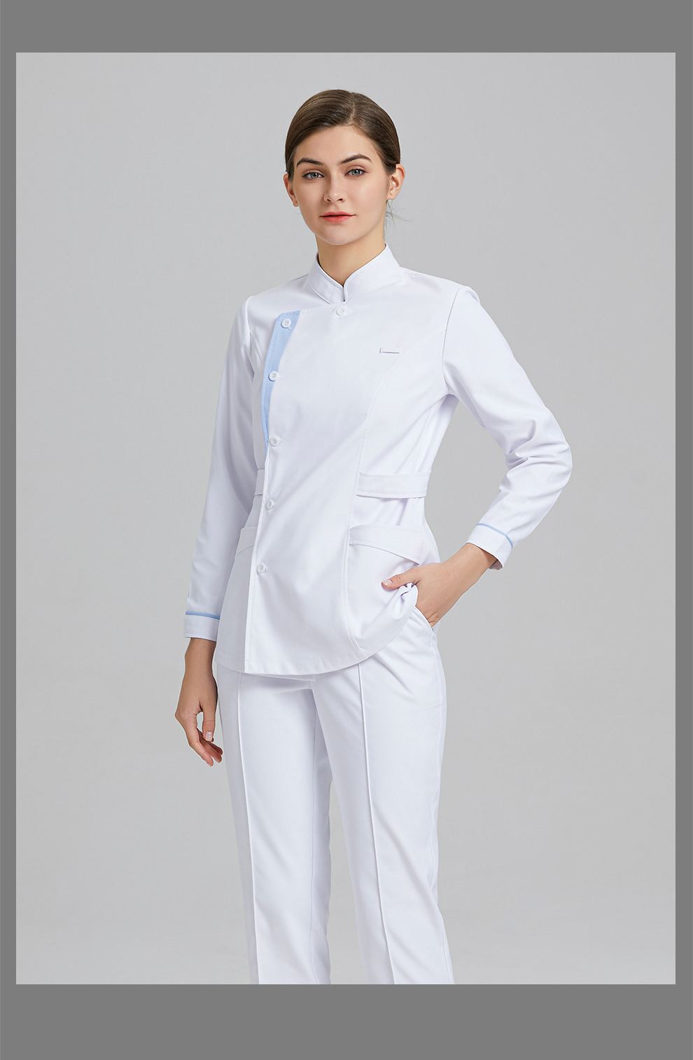 缔曼格护士服春夏季女高端医护服分体装医院口腔美容院可定制短袖款