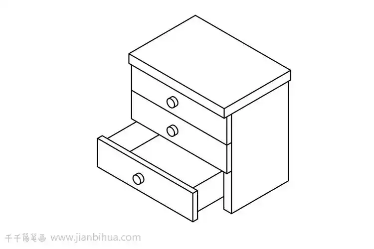 柜子简笔画适合幼儿园小朋友学习