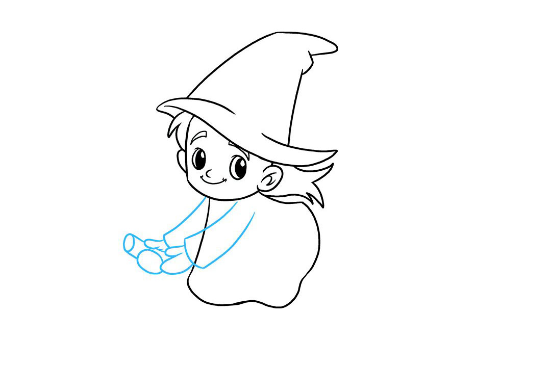 骑扫帚的女巫怎么画