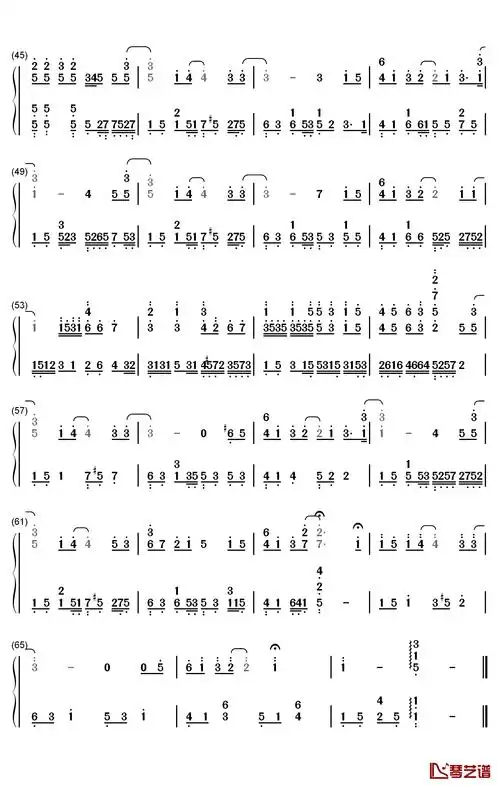 说好不哭钢琴简谱-数字双手-周杰伦3