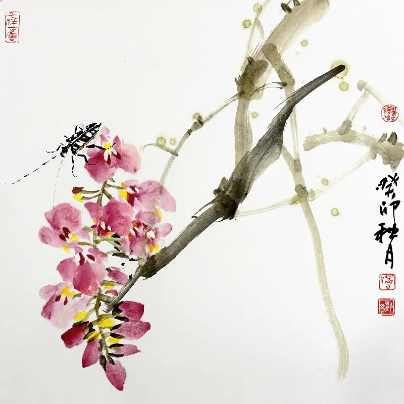 百鸟争鸣 --2024东北名家葛艳斌先生花鸟小品展_作品_创作_写意