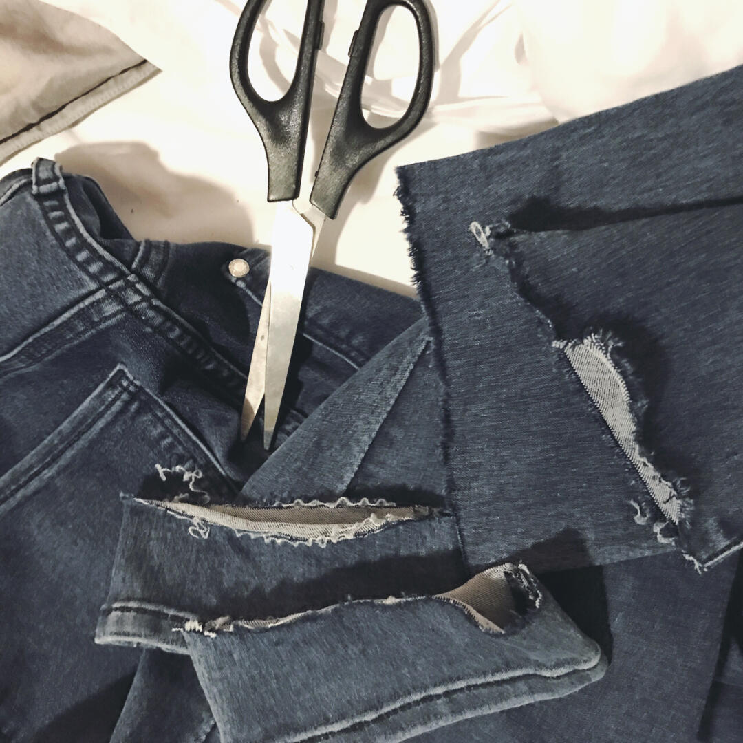 动手剪牛仔裤