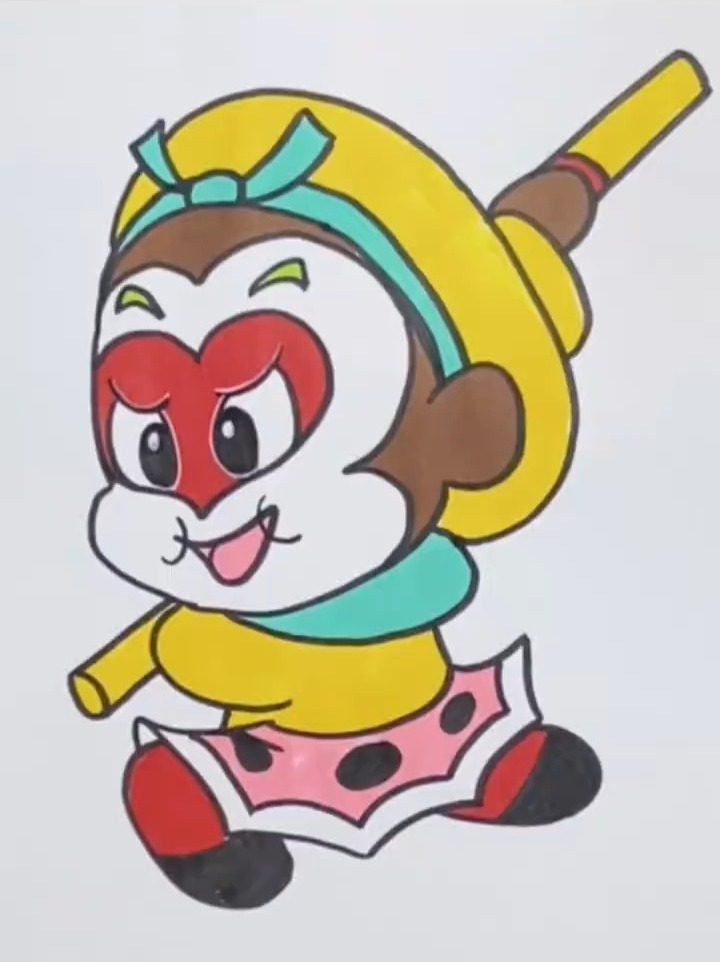 经典动画《西游记》之孙悟空简笔画-度小视