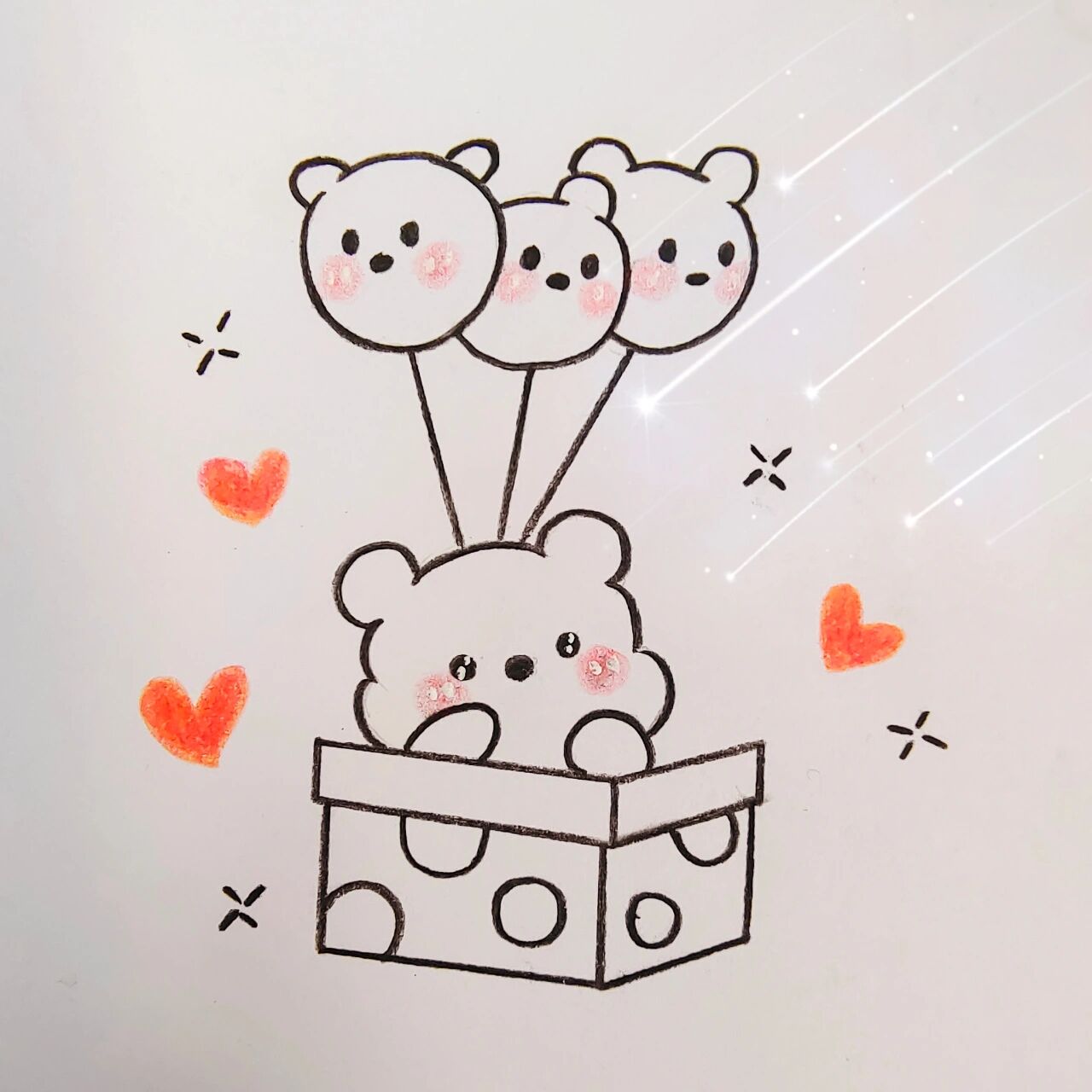 教你画可爱小熊熊93