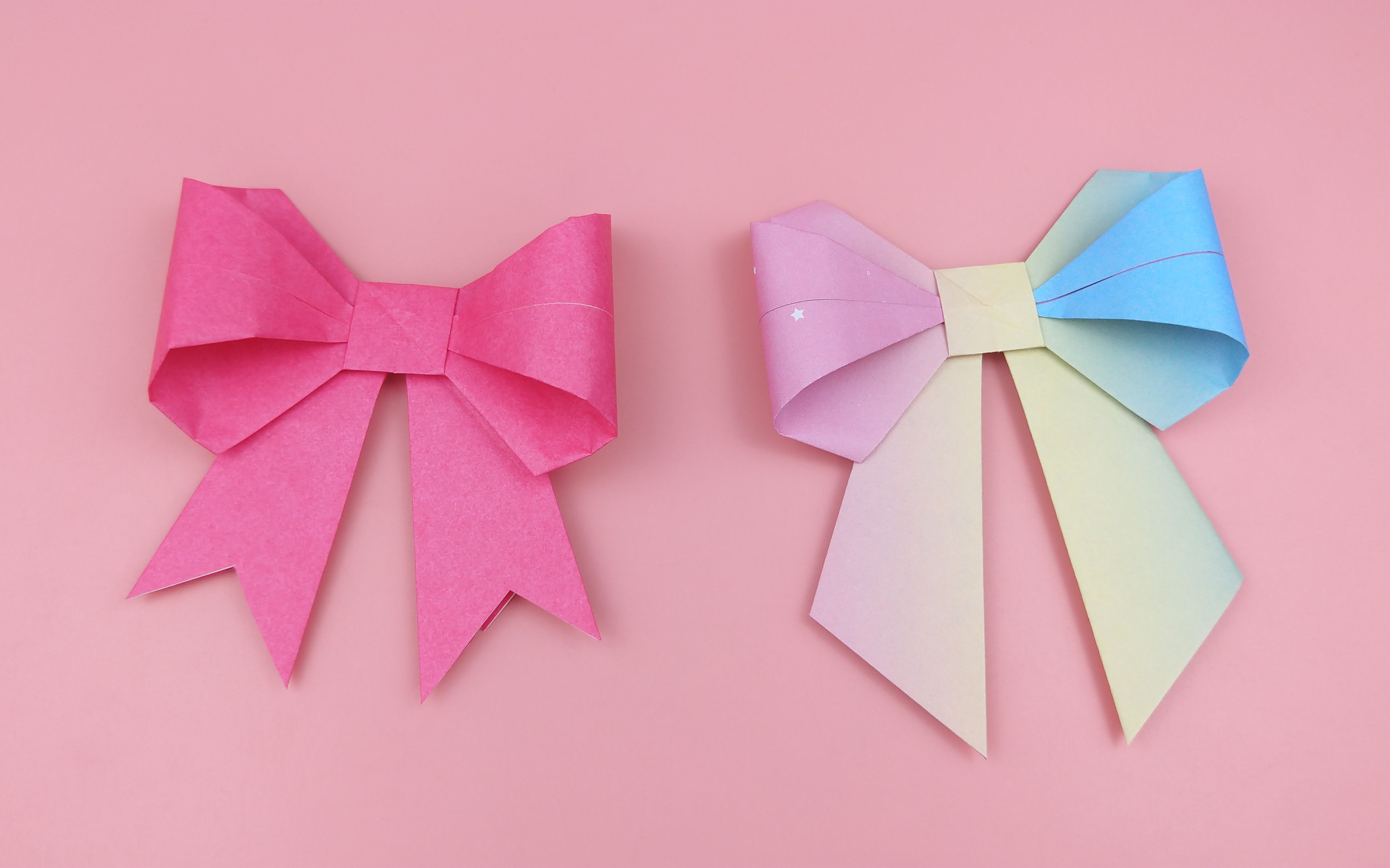 教你折女生最爱的精美蝴蝶结,简单易学,手工diy折纸教程