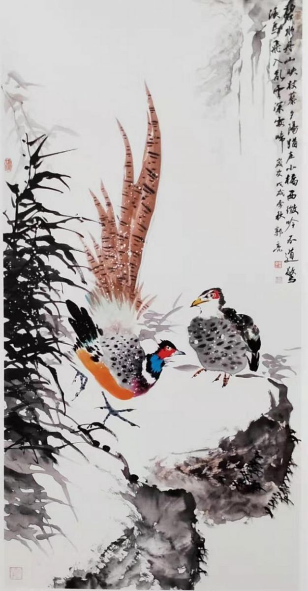 窦欣奇郭亮作品入展河南省第十七届花鸟画展