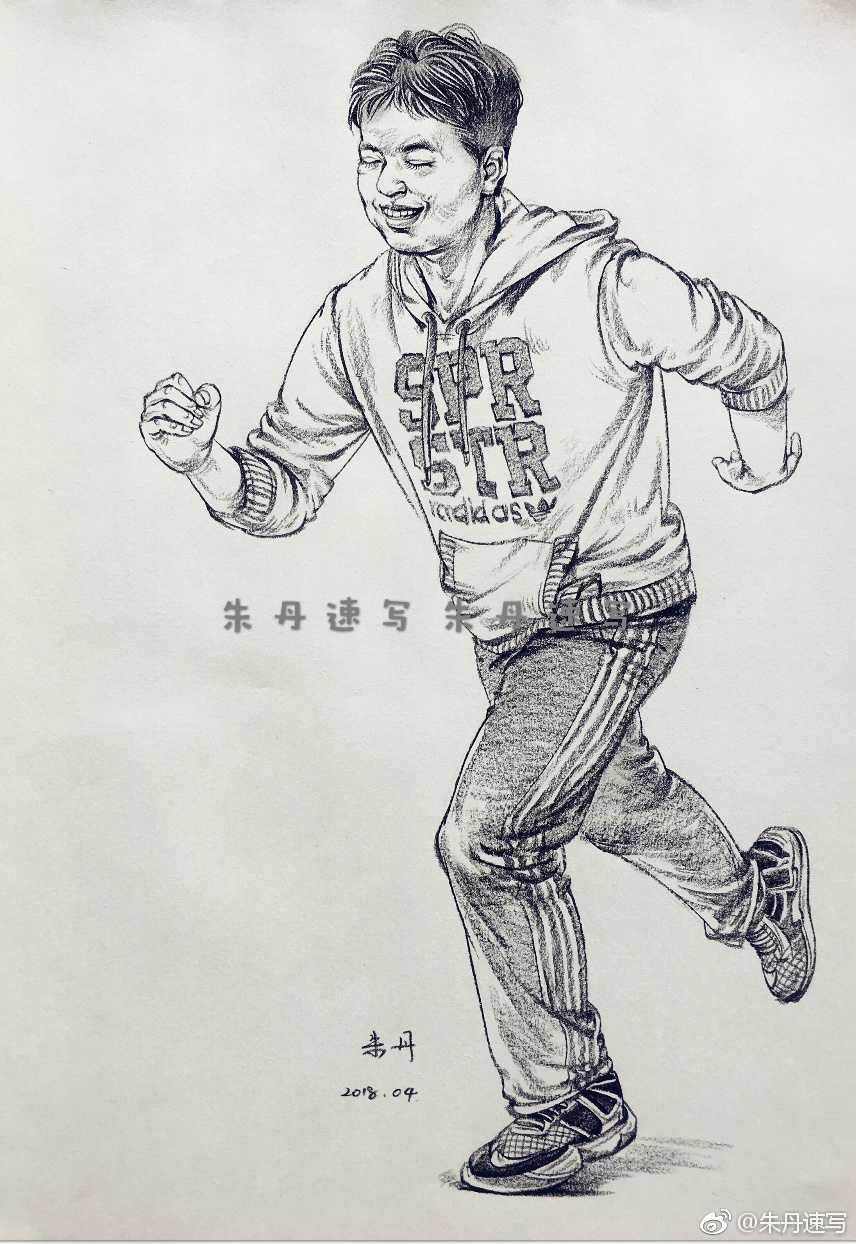 运动健身来一波呀78作者朱丹速写