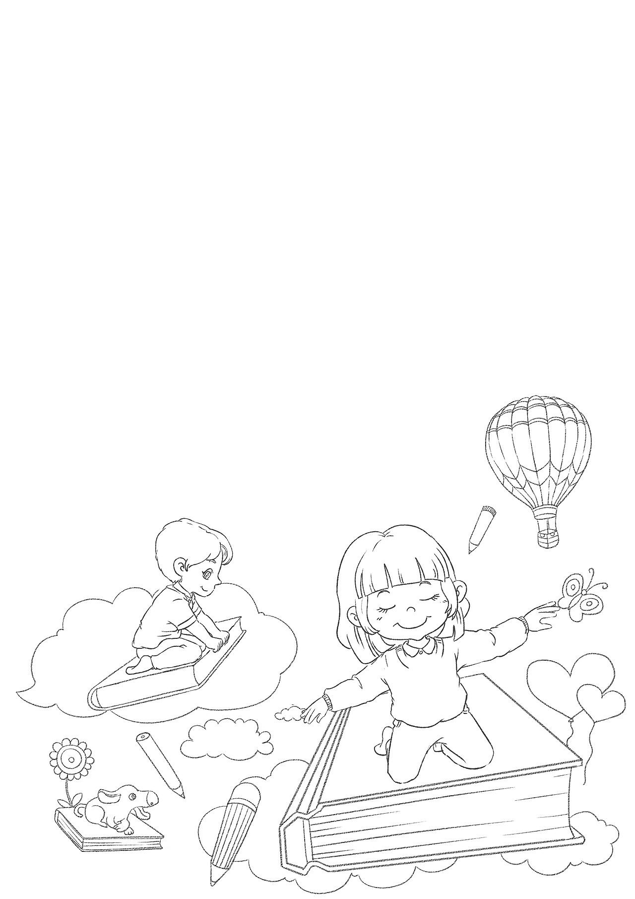 儿童练习册封面图 线稿 |插画|儿童插画|榕小洋_原创作品-站酷(zcool)