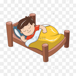 可爱睡觉的小男孩