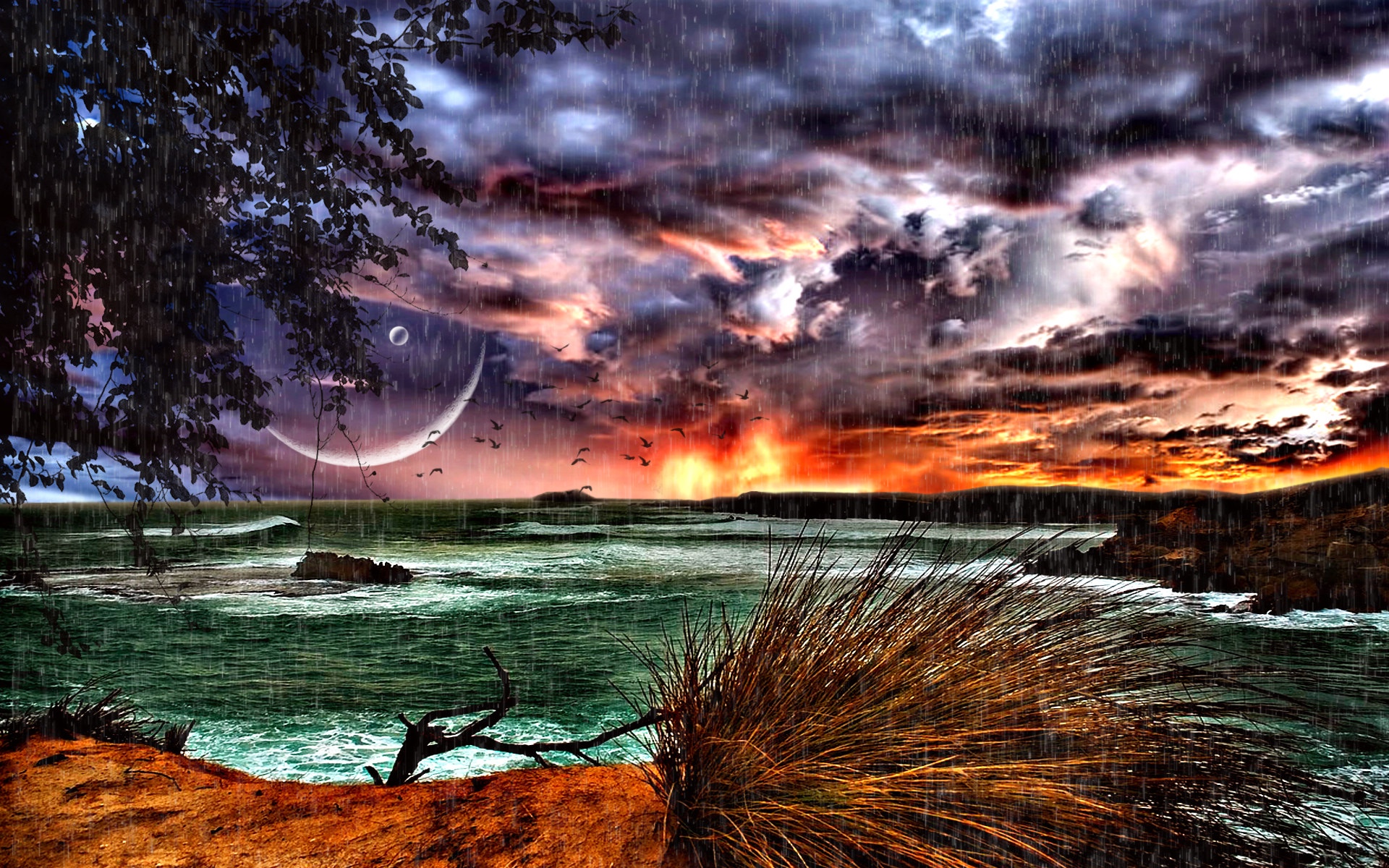 梦幻风景3d渲染壁纸