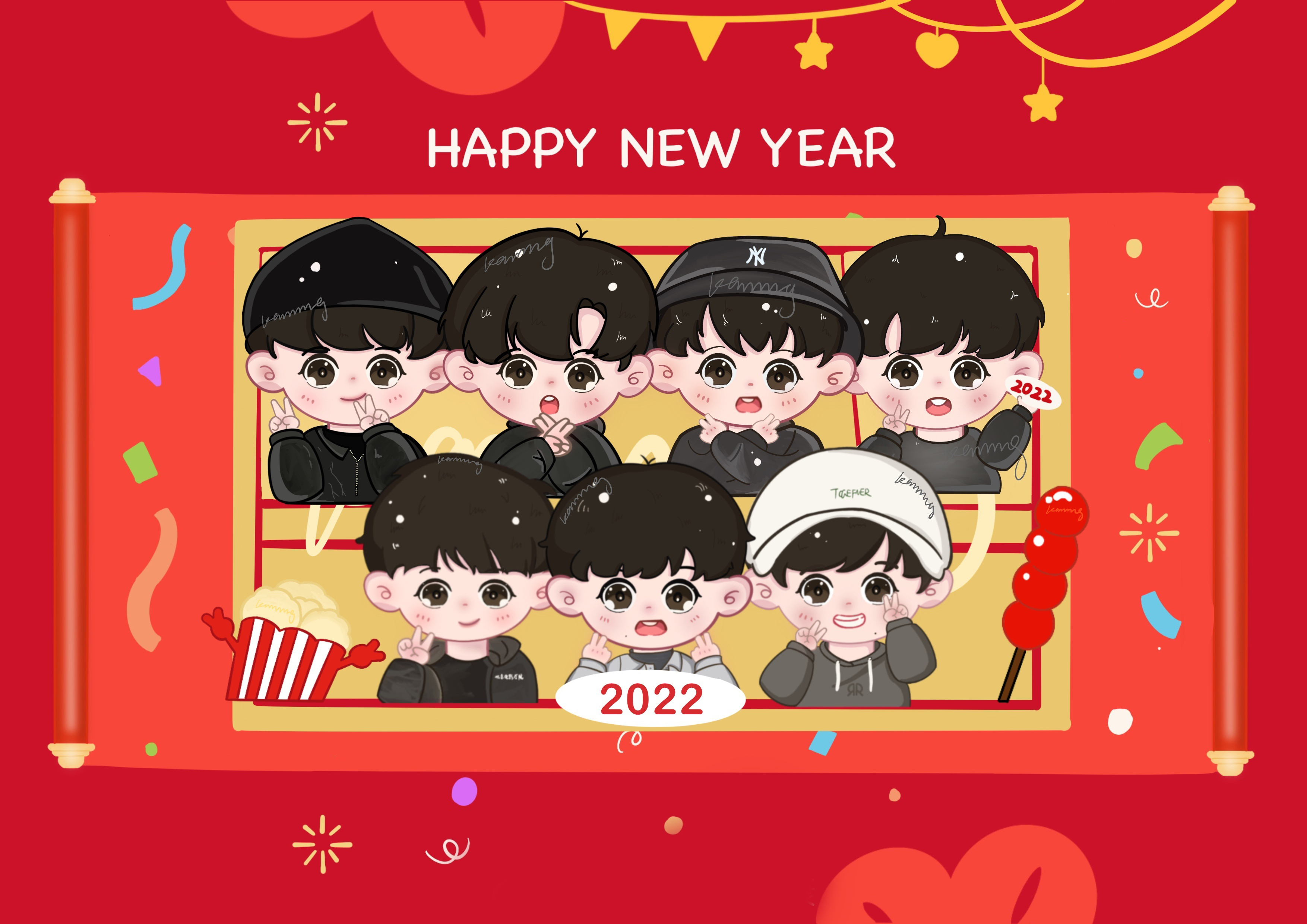 时代少年团2022年新春电脑壁纸