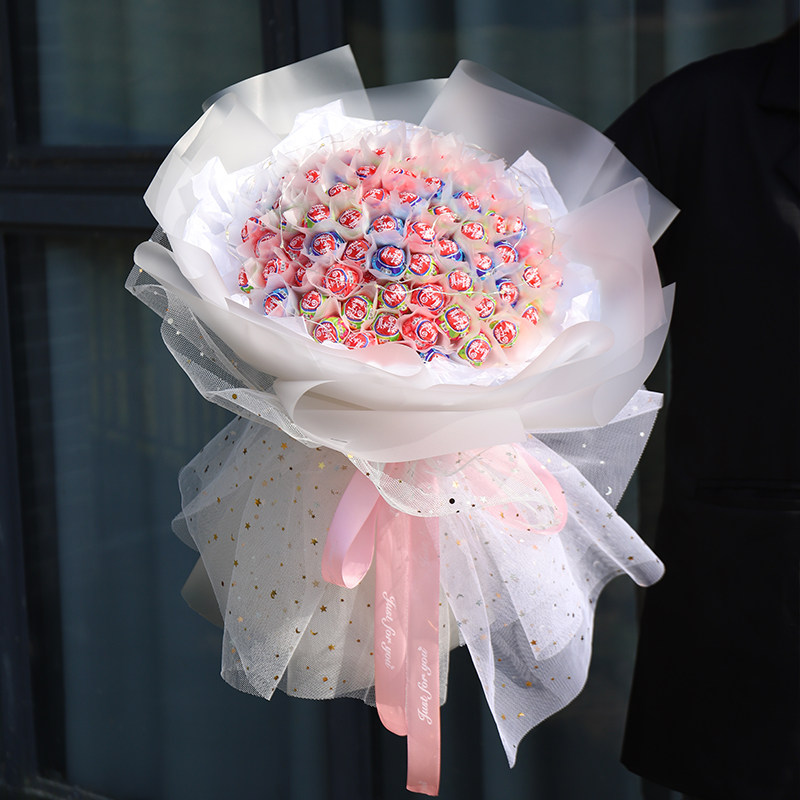 99颗棒棒糖花束diy材料自制糖果包装包装纸纸包其他